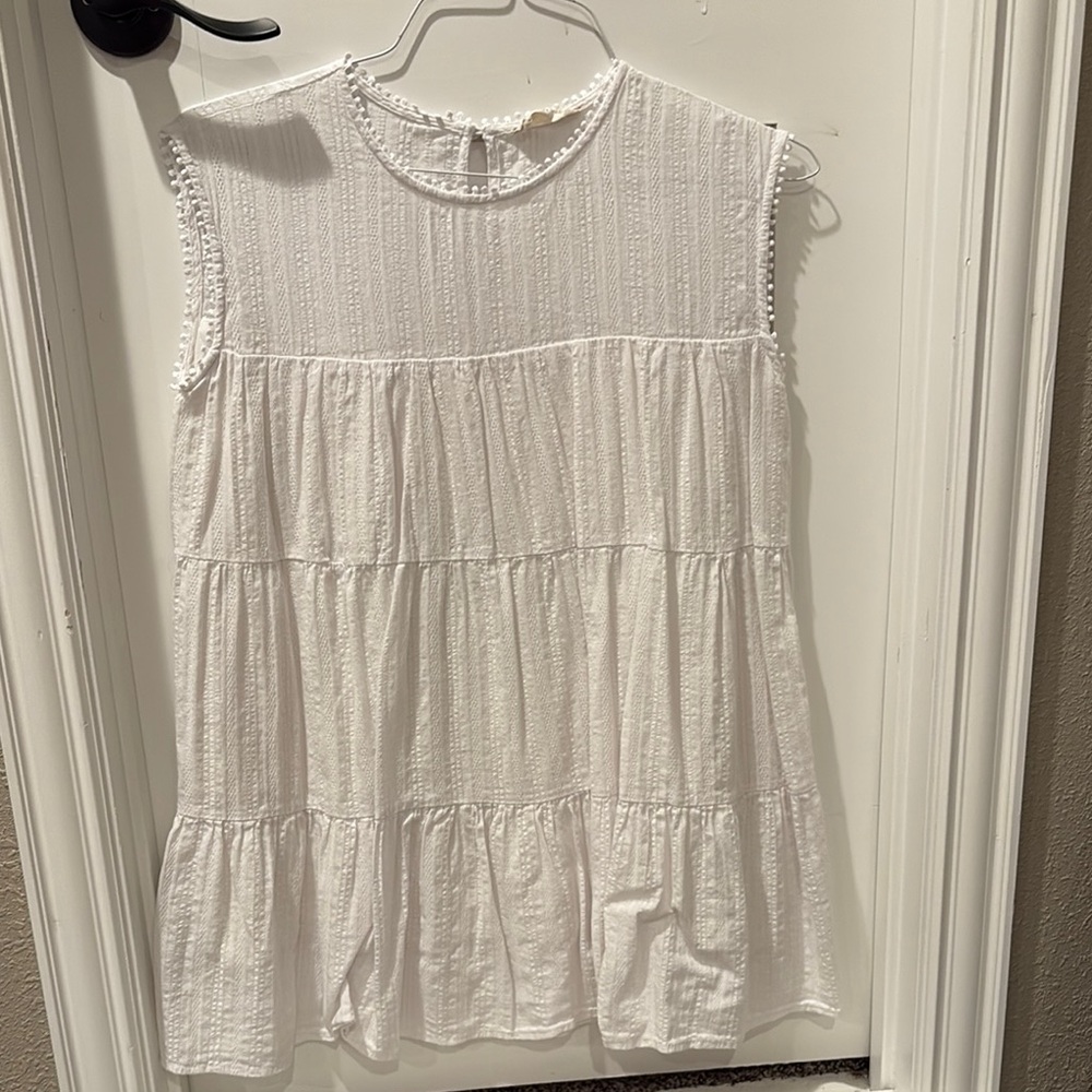 Altar'd State White Tiered Mini Dress